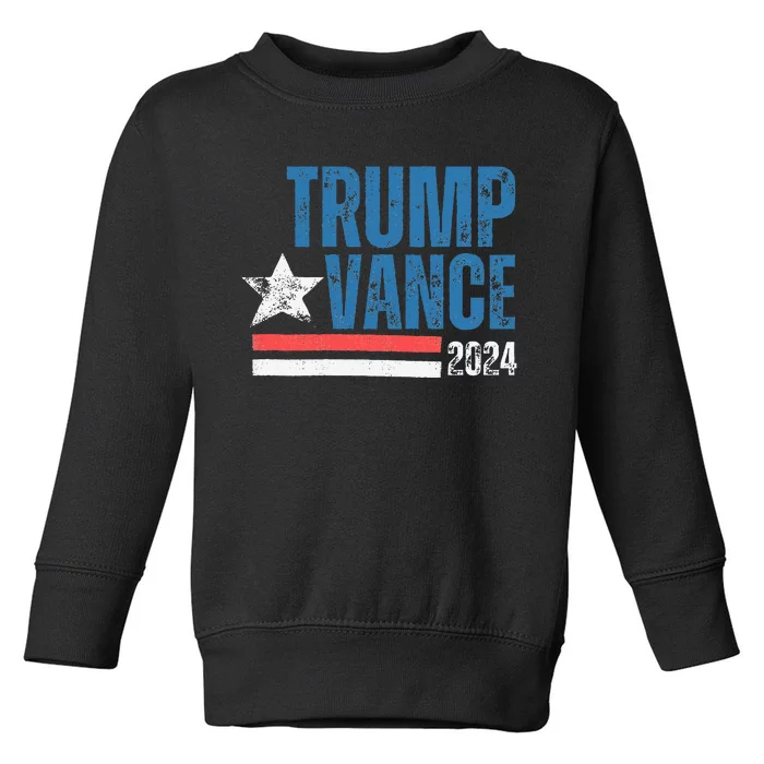 Retro Stripe 45 Trump Jd 2024 Vance Donald Trump 47 Gifts Toddler Sweatshirt