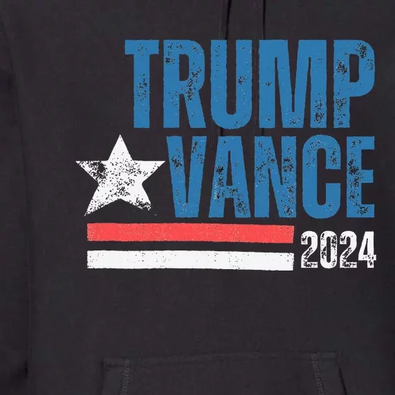 Retro Stripe 45 Trump Jd 2024 Vance Donald Trump 47 Gifts Premium Hoodie