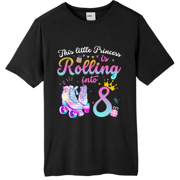 Roller Skate 8th Birthday 8 Year Old Girl Party Outfit ChromaSoft Performance T-Shirt