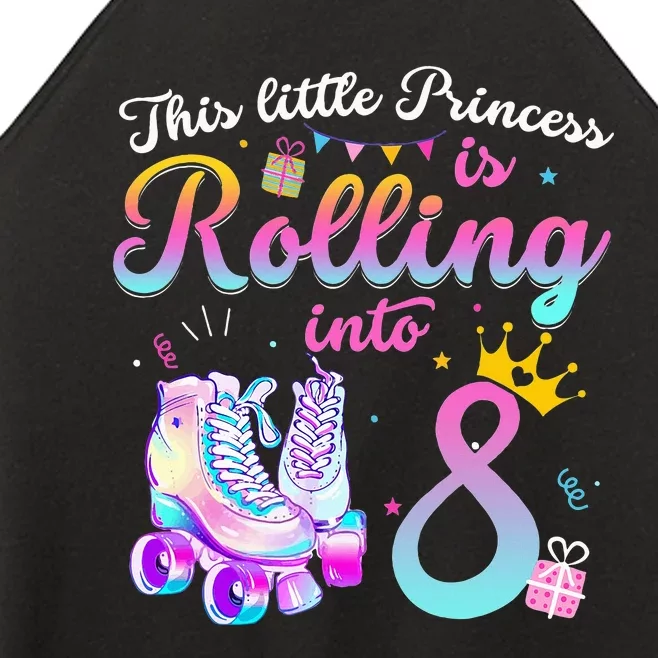 Roller Skate 8th Birthday 8 Year Old Girl Party Outfit Women’s Perfect Tri Rocker Tank