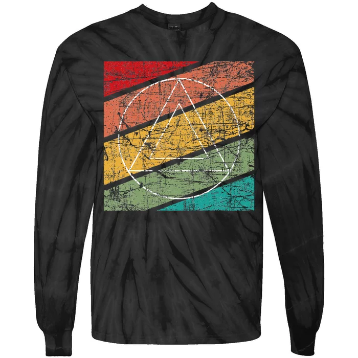 Retro Sobriety Anniversary Sober Aa Na Recovery Tie-Dye Long Sleeve Shirt