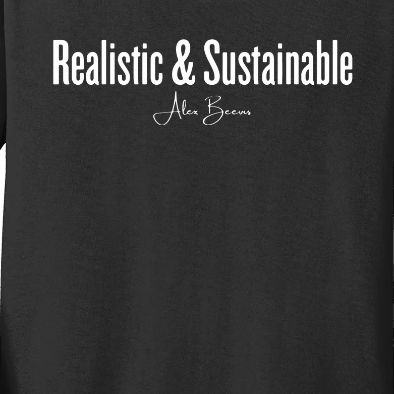 Realistic & Sustainable Alex Beevis Signature Gym Kids Long Sleeve Shirt