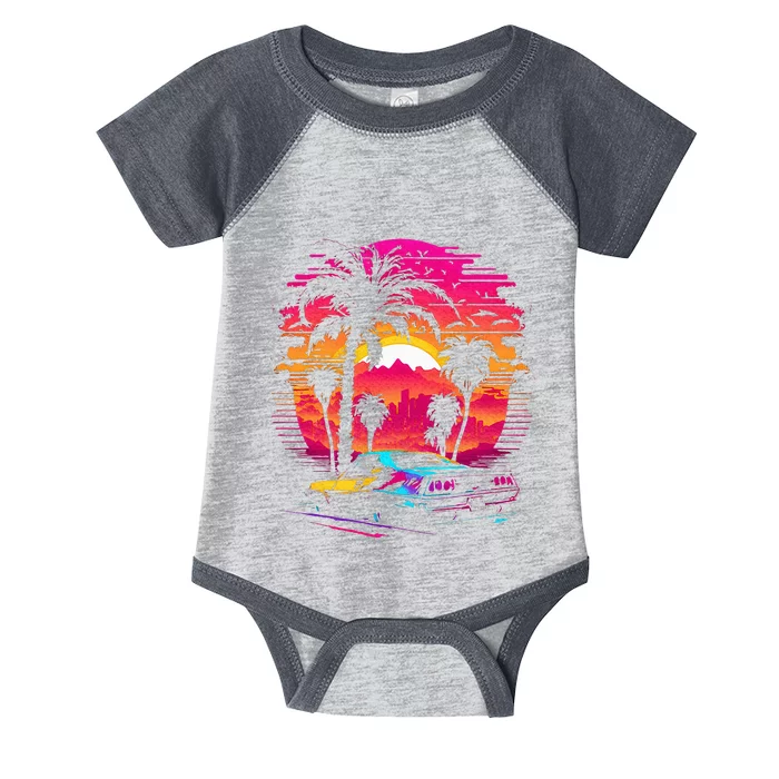 Retrowave Synthwave Aesthetic Sports Car 80s 90s Infant Baby Jersey Bodysuit