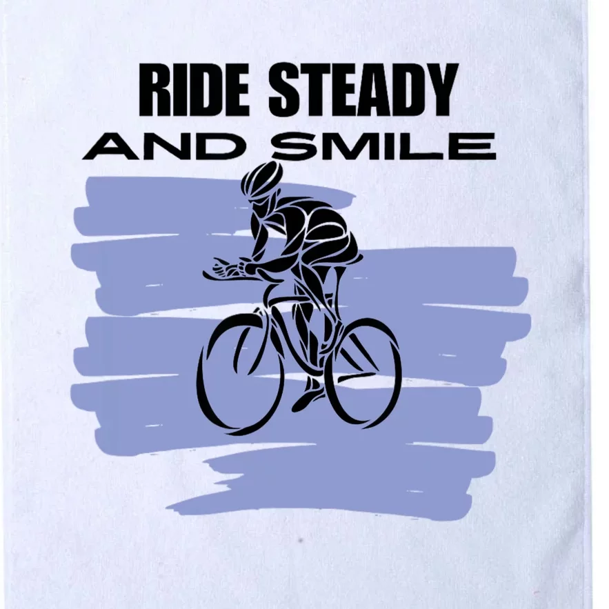 Ride Steady And Smile Bicycle Platinum Collection Golf Towel