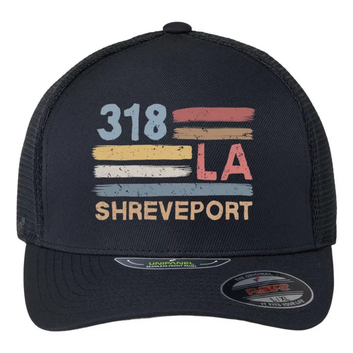 Retro Shreveport Area Code 318 Residents State Louisiana Flexfit Unipanel Trucker Cap