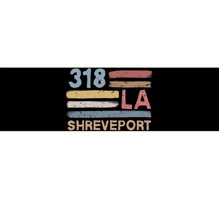 Retro Shreveport Area Code 318 Residents State Louisiana Bumper Sticker