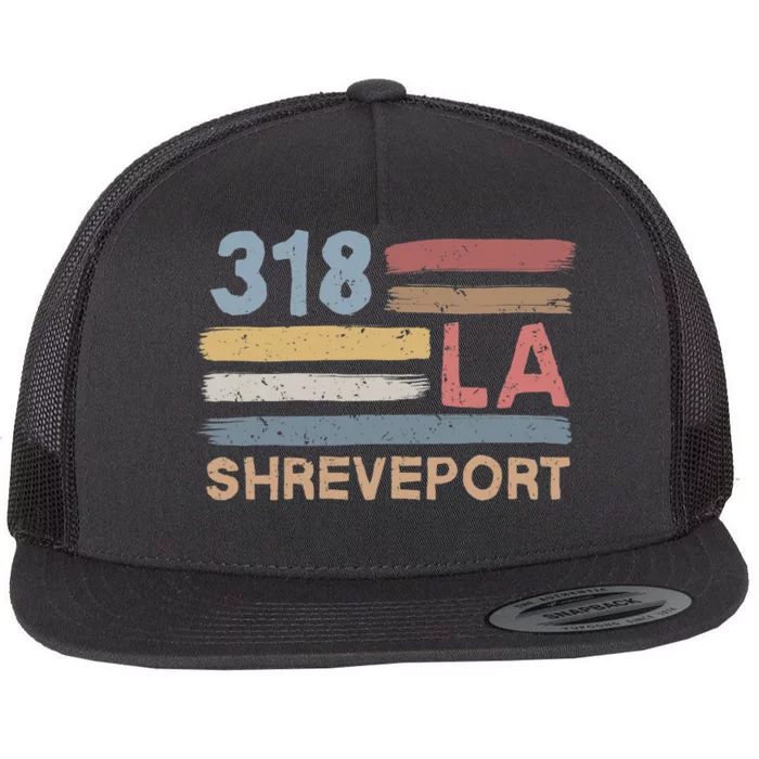 Retro Shreveport Area Code 318 Residents State Louisiana Flat Bill Trucker Hat