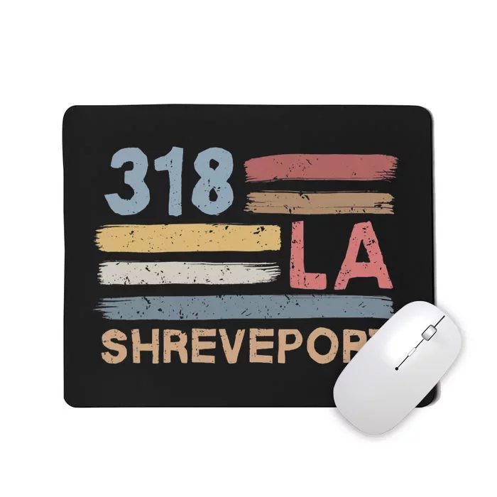 Retro Shreveport Area Code 318 Residents State Louisiana Mousepad