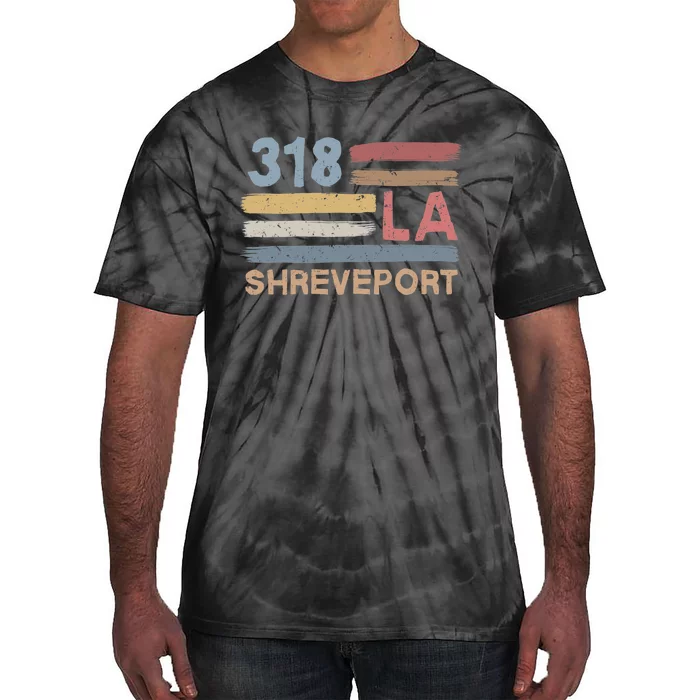 Retro Shreveport Area Code 318 Residents State Louisiana Tie-Dye T-Shirt