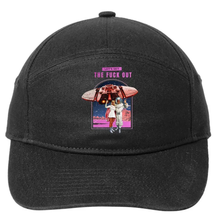 Retro Space Astronaut Couple Funny 7-Panel Snapback Hat