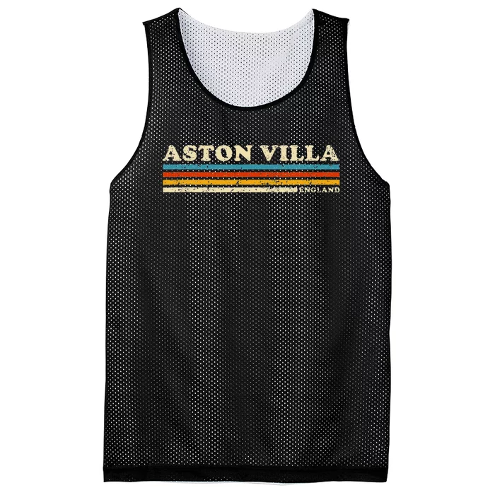 Retro Stripe Aston Villa Mesh Reversible Basketball Jersey Tank