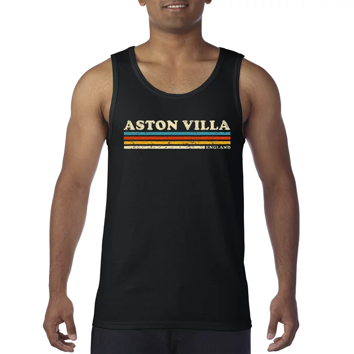 Retro Stripe Aston Villa Tank Top