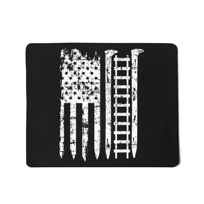 Railroad Spike American Flag Train Gift For Railway Workers Mousepad