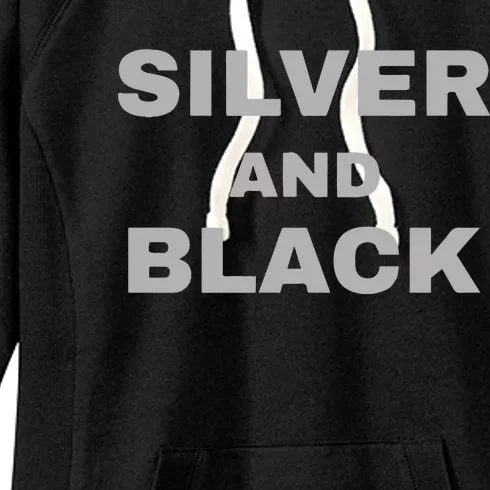 Raiders Silver And Black Jersey Women's Fleece Hoodie