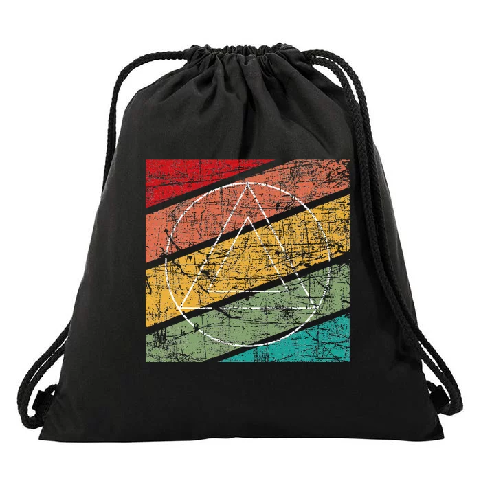 Retro Sobriety Anniversary Sober Aa Na Recovery Drawstring Bag