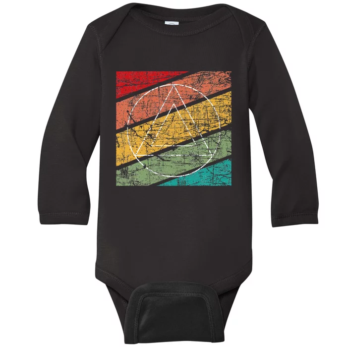 Retro Sobriety Anniversary Sober Aa Na Recovery Baby Long Sleeve Bodysuit