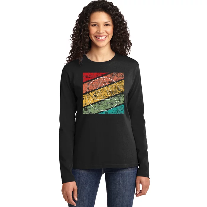 Retro Sobriety Anniversary Sober Aa Na Recovery Ladies Long Sleeve Shirt