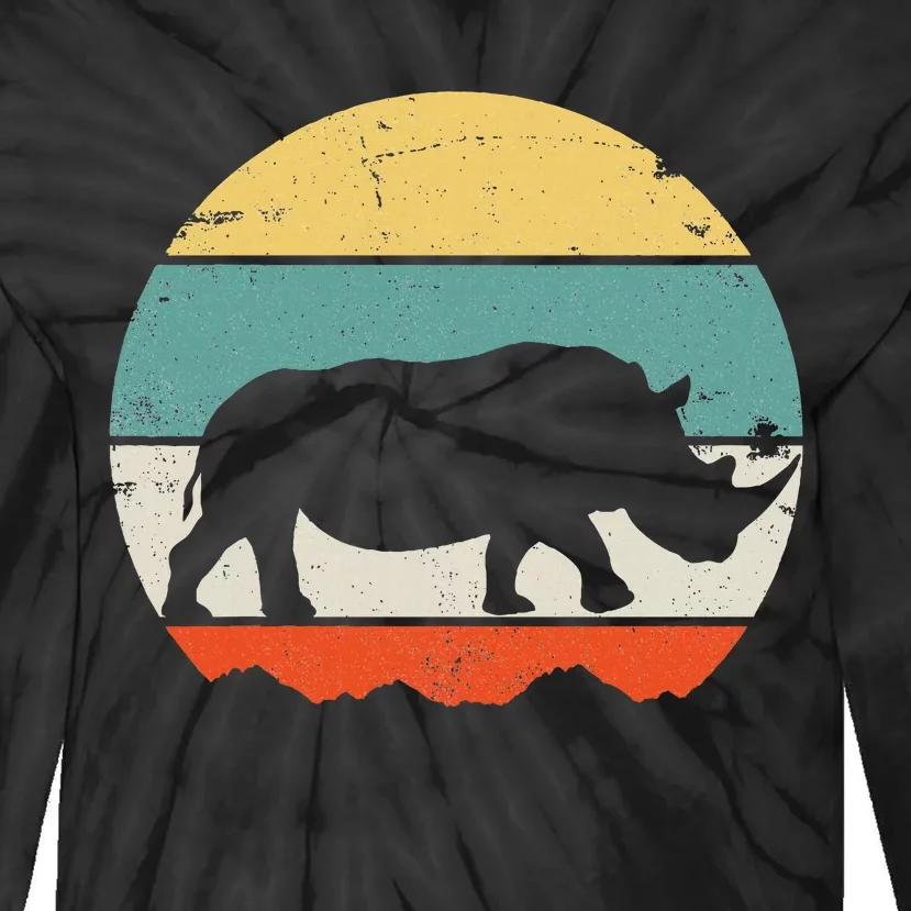 Rhino Safari Africa Namibia Kenya Tanzania Nationalpark Tie-Dye Long Sleeve Shirt