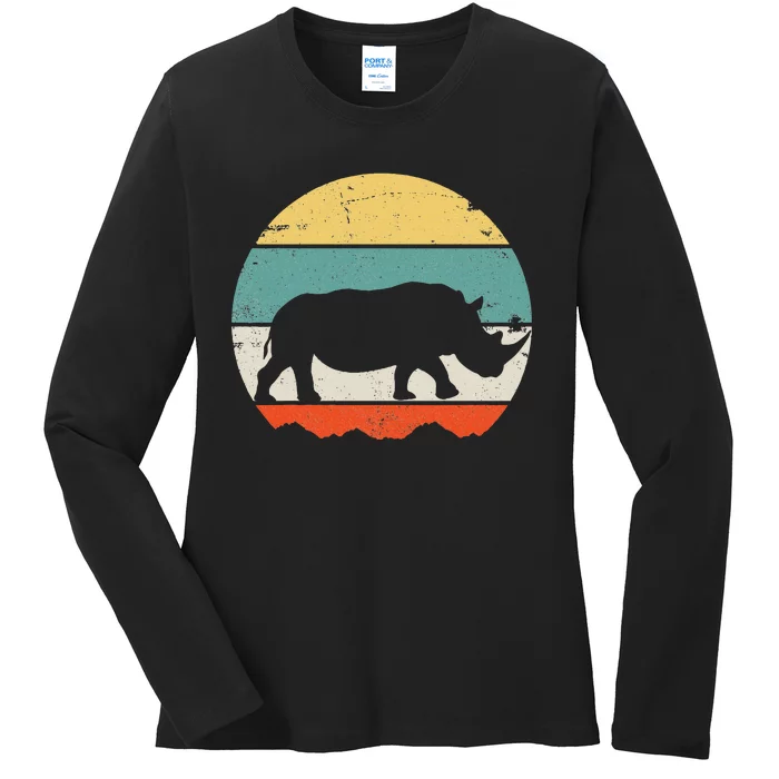 Rhino Safari Africa Namibia Kenya Tanzania Nationalpark Ladies Long Sleeve Shirt