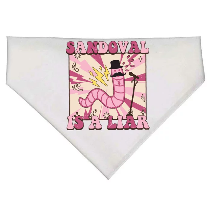 Retro Sandovals A Liar Worm With A Mustache USA-Made Doggie Bandana