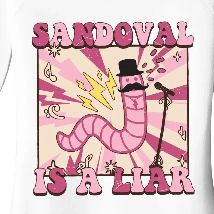 Retro Sandovals A Liar Worm With A Mustache Women's Perfect Tri Tunic Long Sleeve Shirt