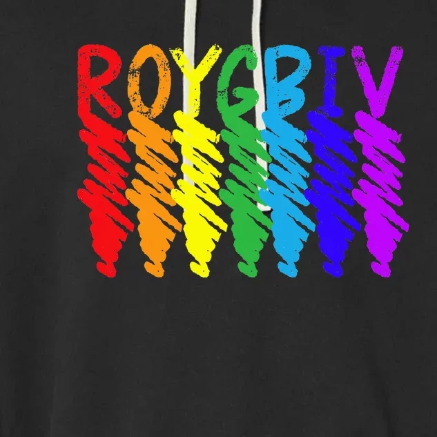 Roygbiv Sketchy Art Teacher Artist Painter Painting Garment-Dyed Fleece Hoodie