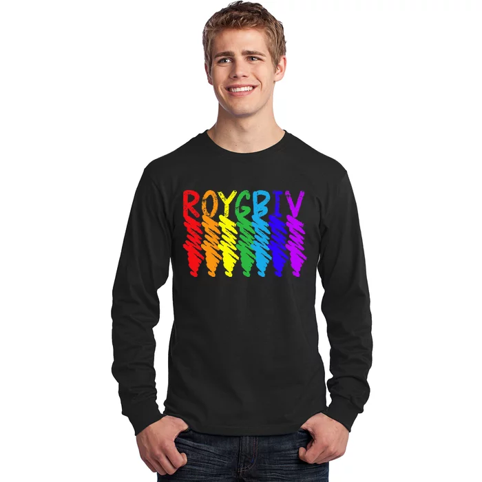 Roygbiv Sketchy Art Teacher Artist Painter Painting Long Sleeve Shirt