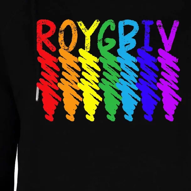 Roygbiv Sketchy Art Teacher Artist Painter Painting Womens Funnel Neck Pullover Hood