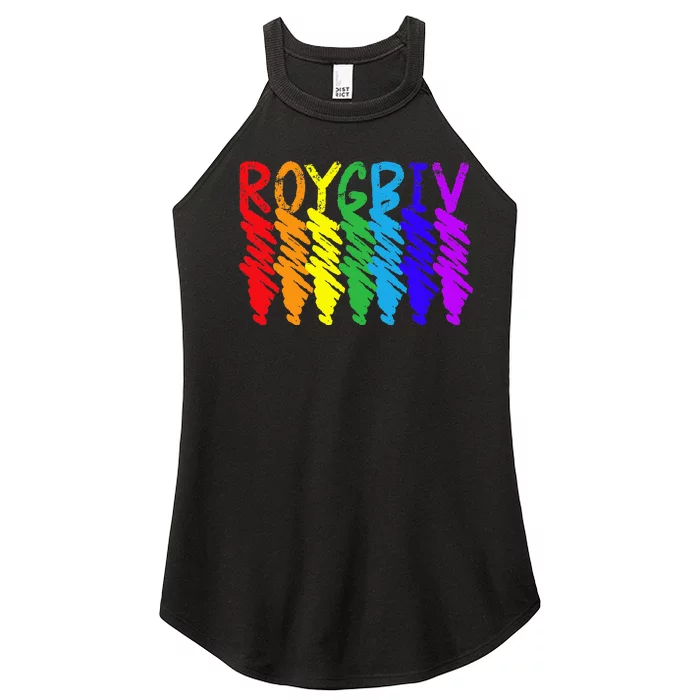 Roygbiv Sketchy Art Teacher Artist Painter Painting Women’s Perfect Tri Rocker Tank