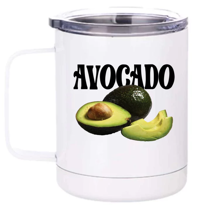 Retro Style Avocado Front & Back 12oz Stainless Steel Tumbler Cup