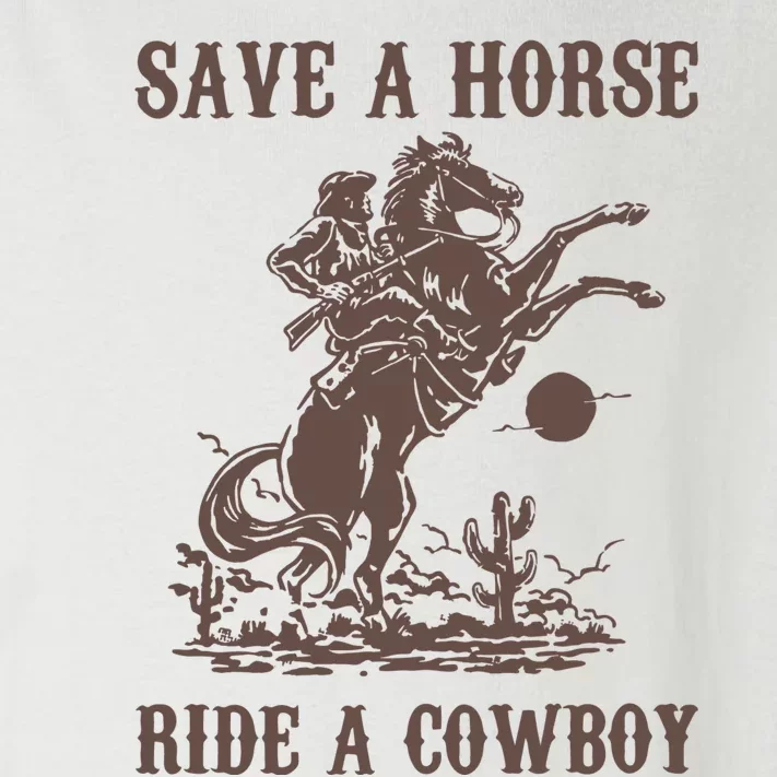 Retro Save A Horse Ride A Cowboy Country Music Toddler Long Sleeve Shirt