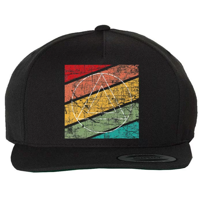 Retro Sobriety Anniversary Sober Aa Na Recovery Wool Snapback Cap