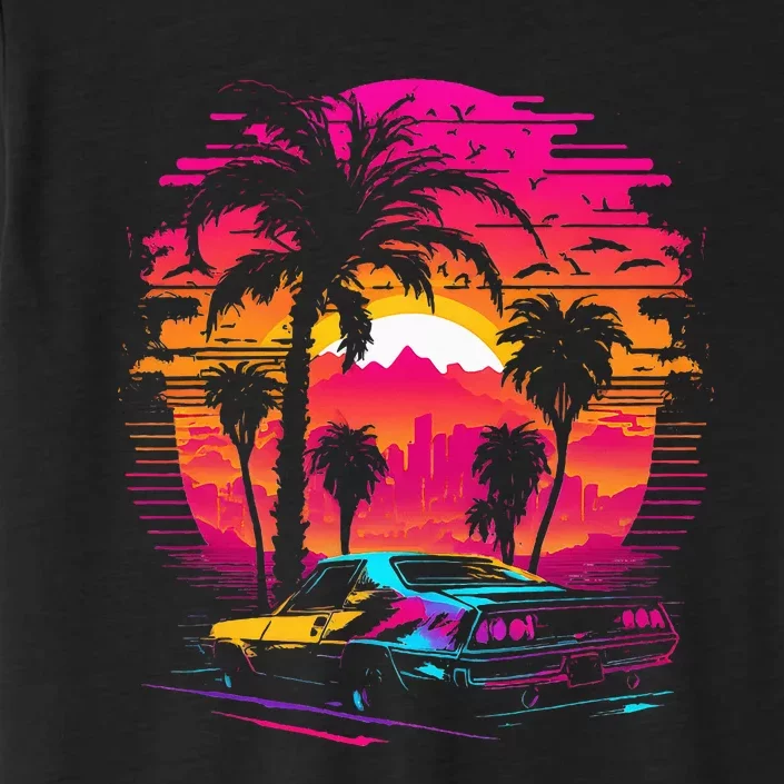 Retrowave Synthwave Aesthetic Sports Car 80s 90s ChromaSoft Performance T-Shirt