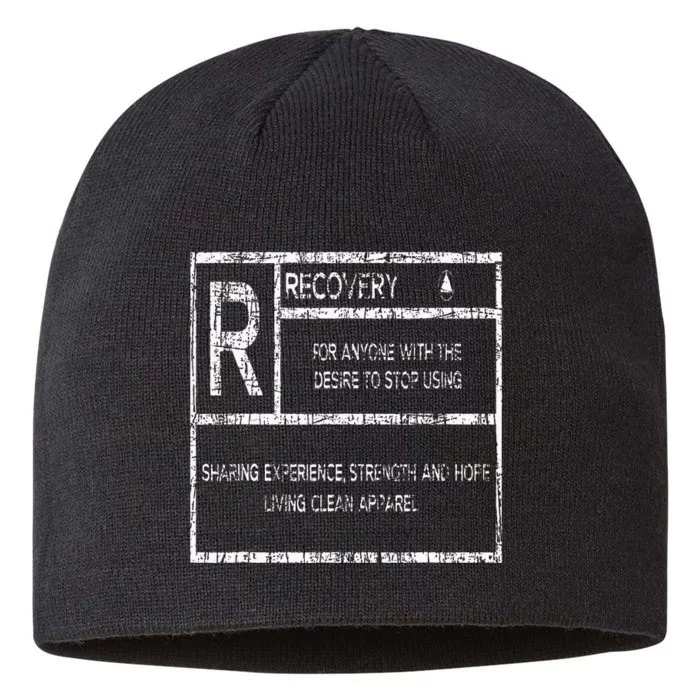 Recovery Sobriety Anniversary Sober Aa Na 8 1/2in Sustainable Knit Beanie