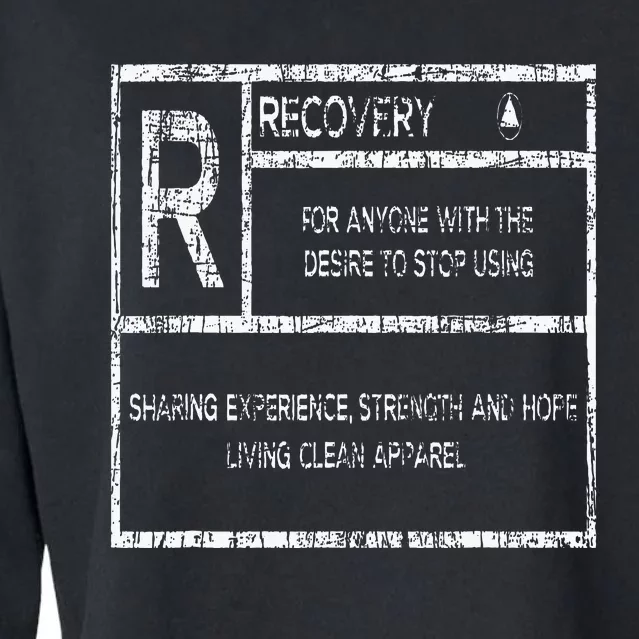 Recovery Sobriety Anniversary Sober Aa Na Cropped Pullover Crew