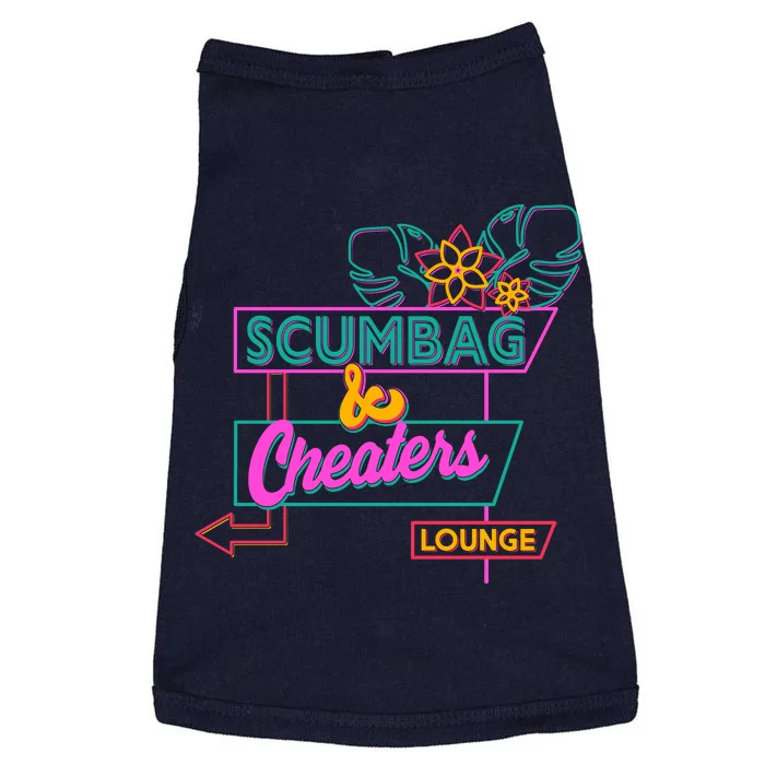 Retro Scumbag And Cheater Lounge Neon Sign Doggie Tank