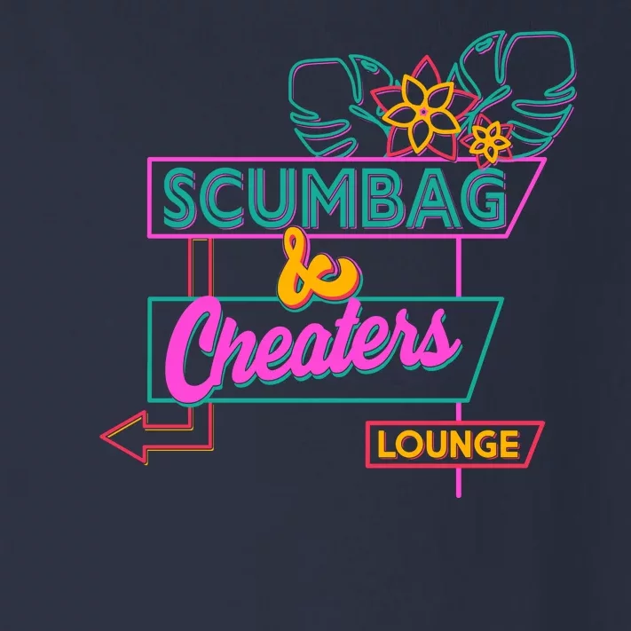 Retro Scumbag And Cheater Lounge Neon Sign Toddler Long Sleeve Shirt