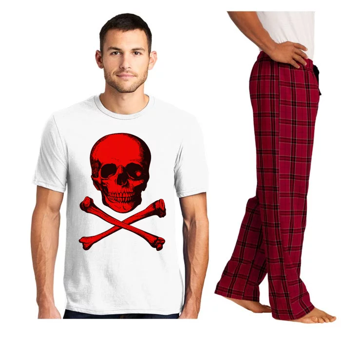 Red Skull And Crossbones Pajama Set