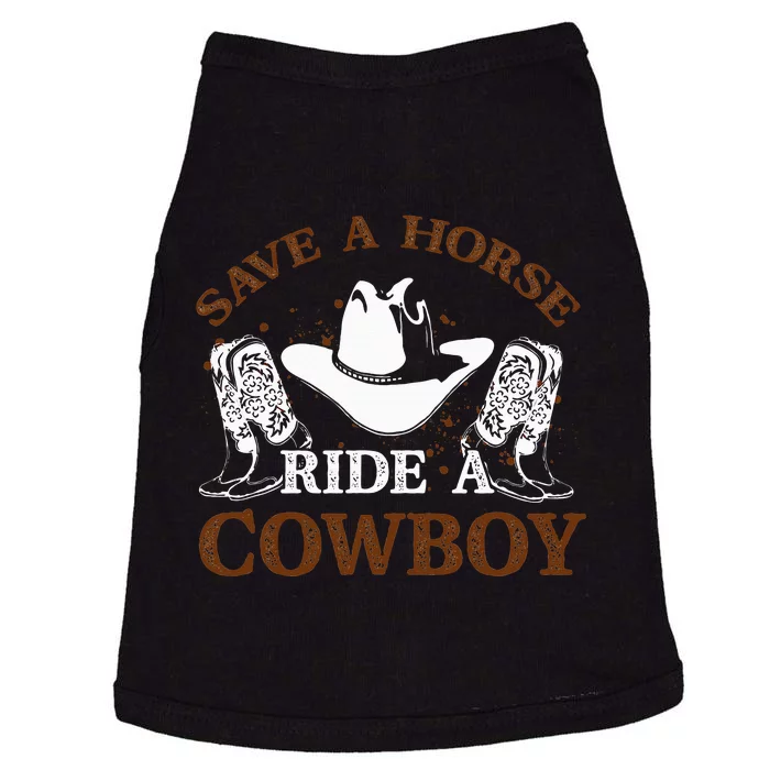 retro Save A Horse Ride A Cowboy Doggie Tank