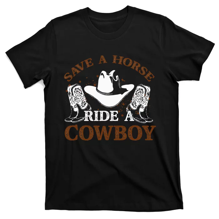 retro Save A Horse Ride A Cowboy T-Shirt