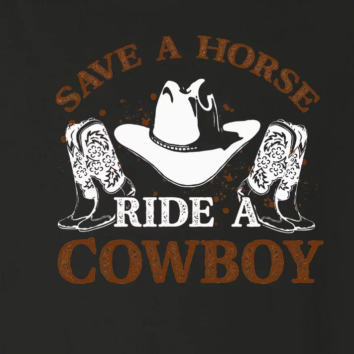 retro Save A Horse Ride A Cowboy Toddler Long Sleeve Shirt