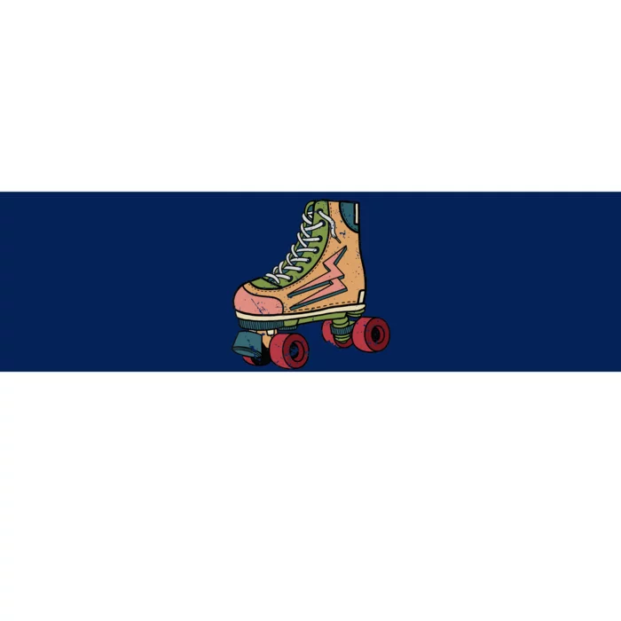 Roller Skating Art 80s Roller Derby Rollerskate Bumper Sticker