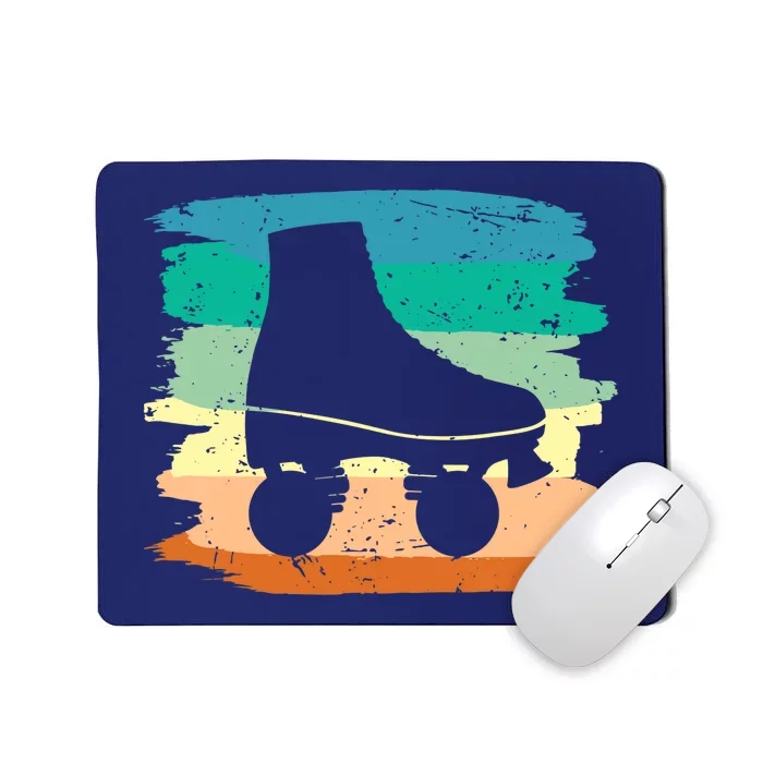 Roller Skating Art 80s Roller Derby Rollerskate Mousepad