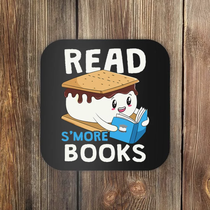 Read Smore Books Camping Bookworm Cute Librarian Smores Coaster