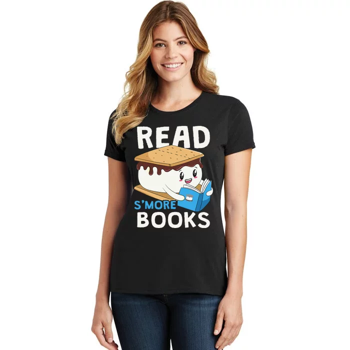 Read Smore Books Camping Bookworm Cute Librarian Smores Women's T-Shirt