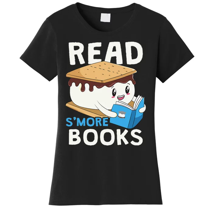 Read Smore Books Camping Bookworm Cute Librarian Smores Women's T-Shirt