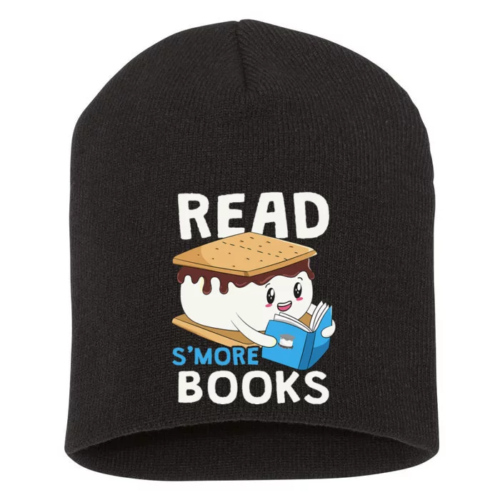 Read Smore Books Camping Bookworm Cute Librarian Smores Short Acrylic Beanie