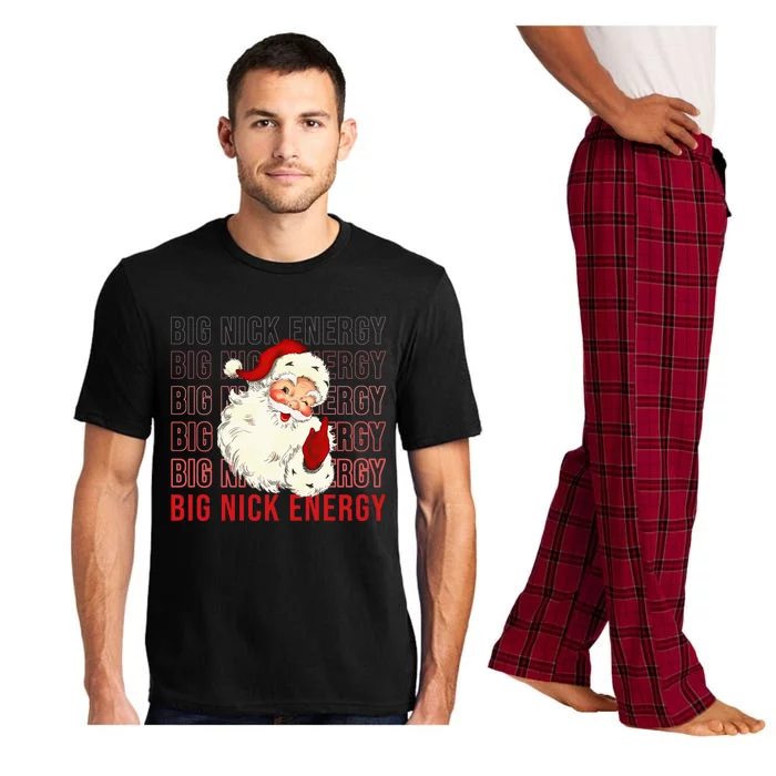 Retro Santa Big Nick Energy Vintage Christmas Gift Pajama Set