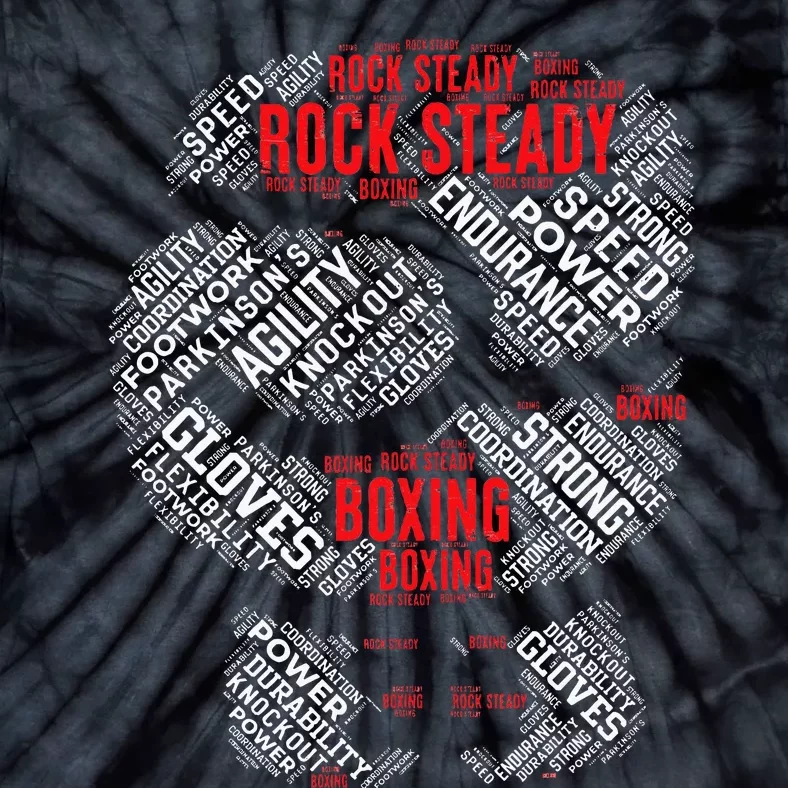 Rock Steady Boxing Glove ParkinsonS Tie-Dye T-Shirt