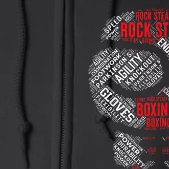 Rock Steady Boxing Glove ParkinsonS Full Zip Hoodie